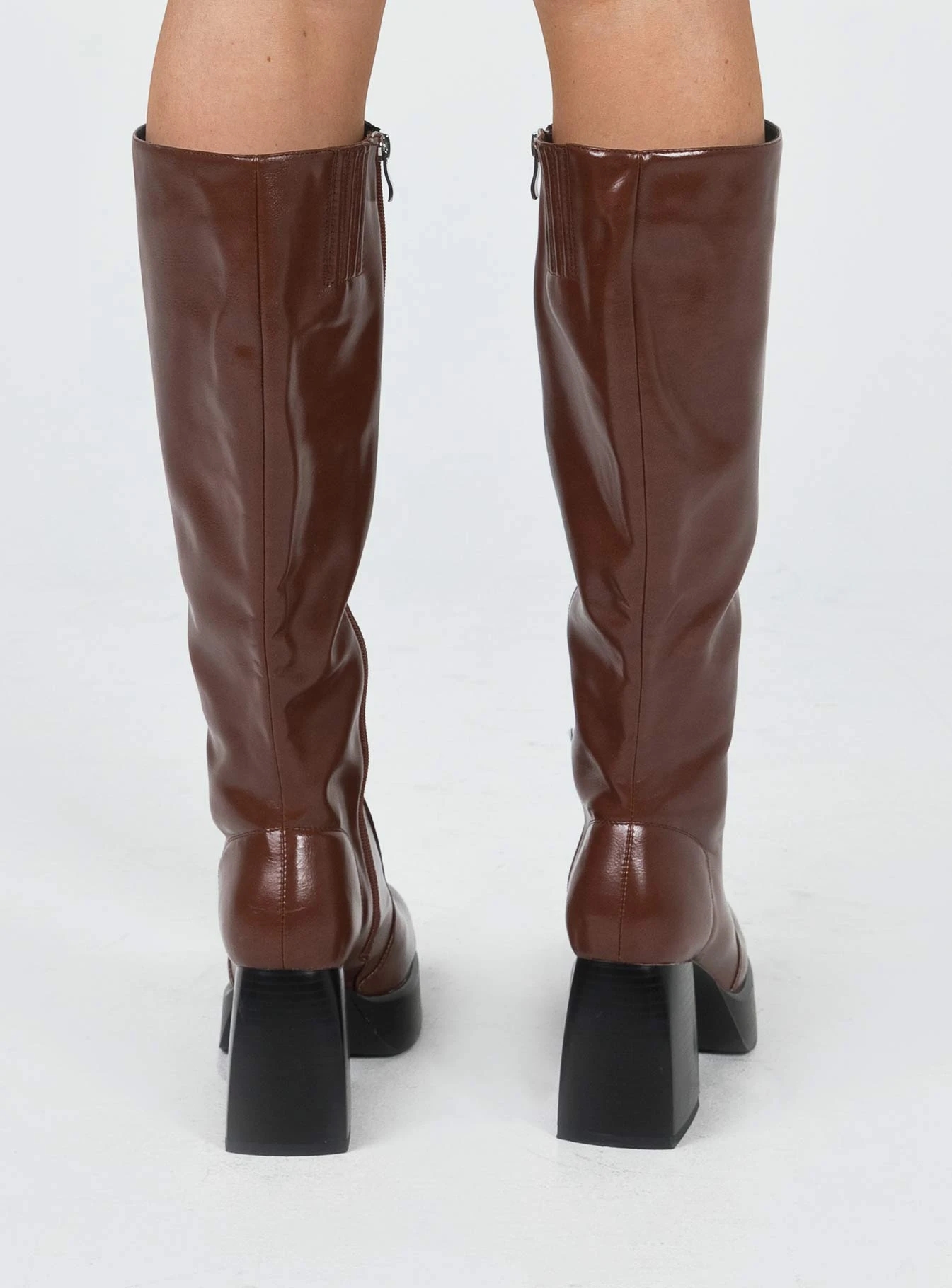 Princess Polly Sade Knee High Boots Brown 6 Princess Polly Sade Knee High Boots Brown - Image 4