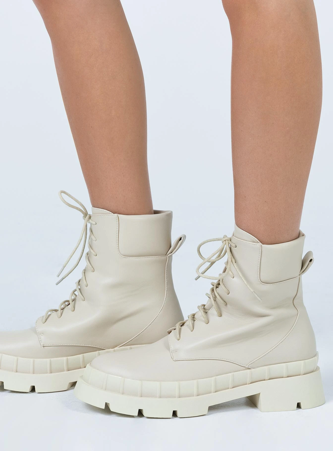 Princess Polly Round Up Boots Ecru 5 Princess Polly Round Up Boots Ecru - Image 3