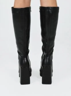 Princess Polly Montgomery Boot Matte Black -Best Shoes Shop 3 f14a8c71 5b43 4a9c b45a fd71564ec4a7