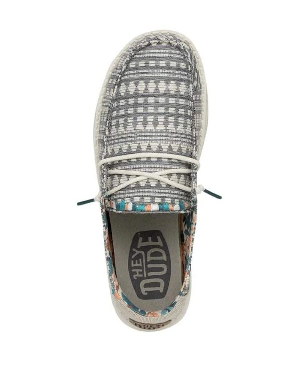 Hey Dude Women's Embroidery Grey Wendy Boho Shoe 4 Hey Dude Women's Embroidery Grey Wendy Boho Shoe - Image 2
