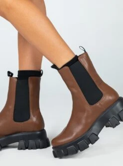 Princess Polly Lindsey Boot Brown -Best Shoes Shop 4 3cfef7ff 6c1f 4a79 b203 72699810fed3