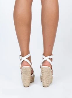 Princess Polly Jesper Espadrille Wedged Heels White Croc -Best Shoes Shop 4 41689f29 4532 4864 bd7e 0517a343161d