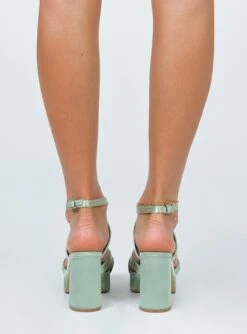 Princess Polly Caprice Heels Green Satin -Best Shoes Shop 4 cc875d0e 5cb5 44d9 b554 f59fc72b8408