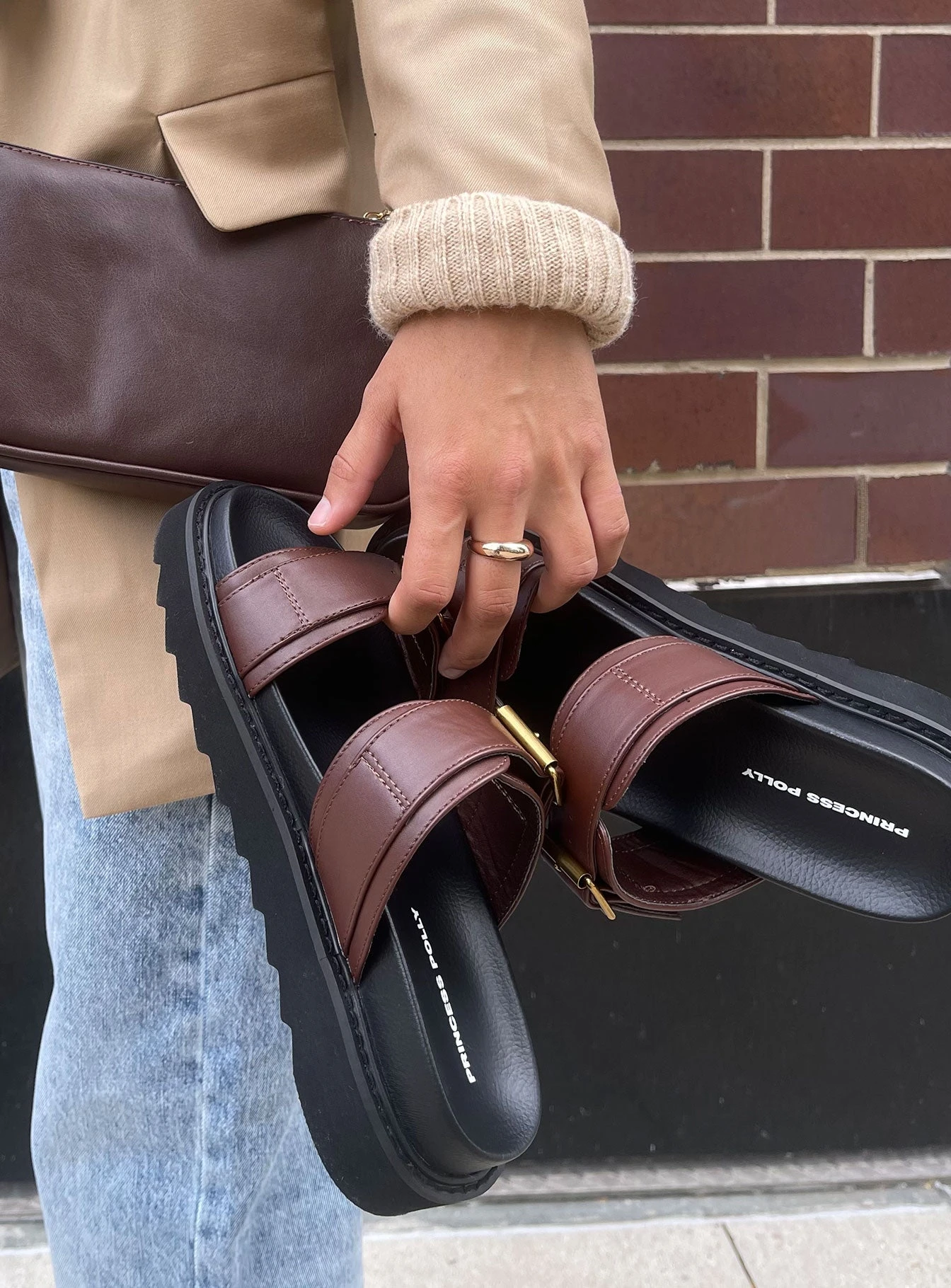 Princess Polly Ma Belle Sandals Chocolate 7 Princess Polly Ma Belle Sandals Chocolate - Image 5