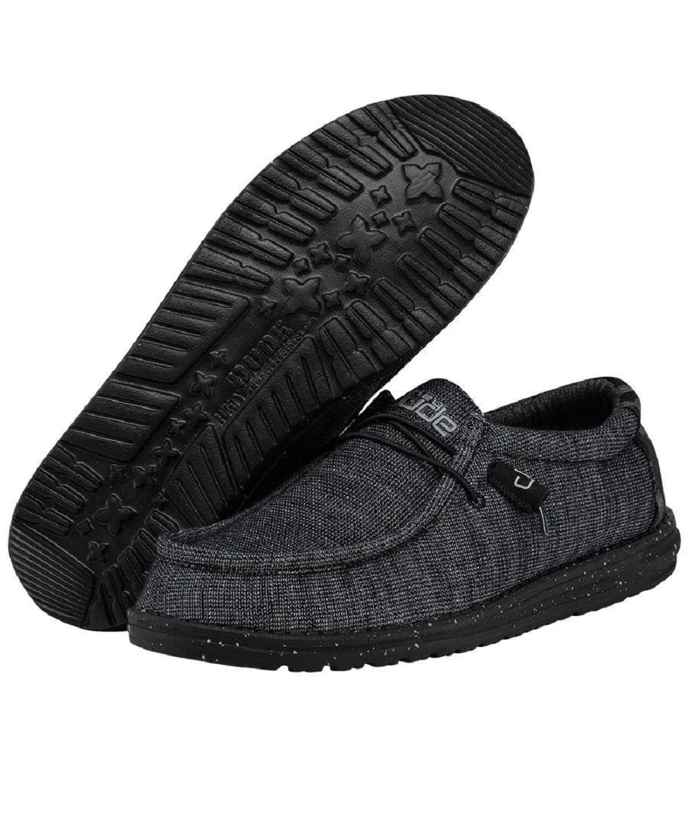 Hey Dude Men's Midnight Bunker Wally Stretch Shoe 3 Hey Dude Men's Midnight Bunker Wally Stretch Shoe