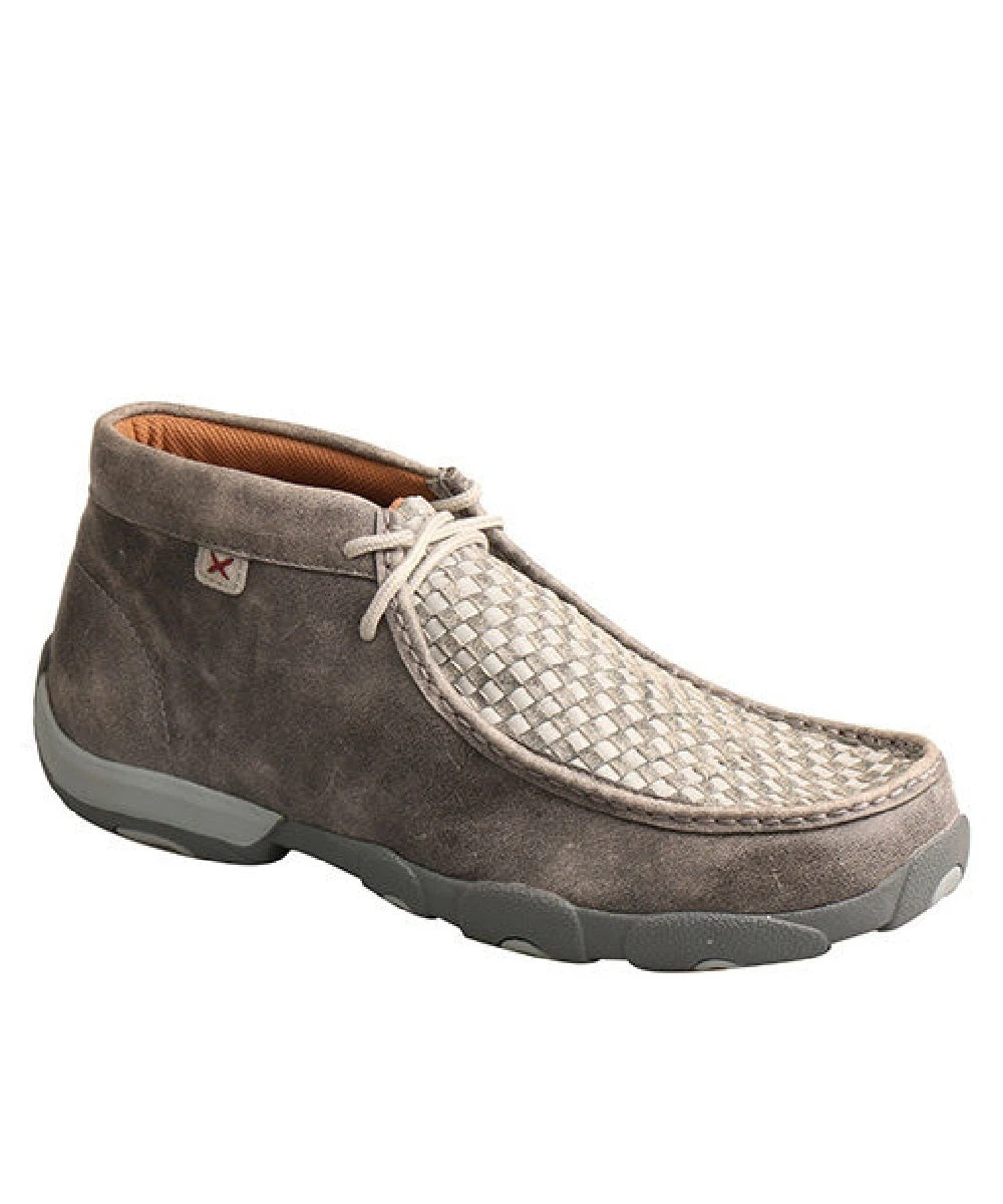 Twisted X Men's Gray Basket Weave Chukka Driving Moc 3 Twisted X Men's Gray Basket Weave Chukka Driving Moc